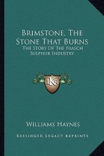 Brimstone, The Stone That Burns: The Story Of The Frasch Sulphur Industry