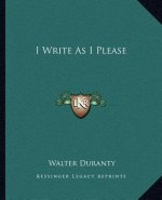 I Write As I Please