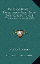 Types of Jewish-Palestinian Piety from 70 B. C. E. to 70 C. E: The Ancient Pious Men (1922)