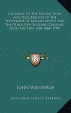 A Journal of the Transactions and Occurrences in the Settlement of Massachusetts and the Other New England Colonies, from the Year 1630-1644 (1790)