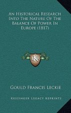 An Historical Research Into the Nature of the Balance of Power in Europe (1817)