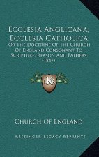 Ecclesia Anglicana, Ecclesia Catholica: Or the Doctrine of the Church of England Consonant to Scripture, Reason and Fathers (1847)