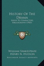 History of the Drama: Index to Characters, Bibliography (1905)