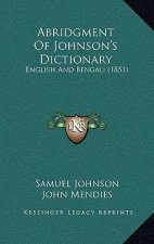 Abridgment of Johnson's Dictionary: English and Bengali (1851)