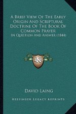 A Brief View Of The Early Origin And Scriptural Doctrine Of The Book Of Common Prayer: In Question And Answer (1844)