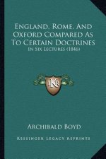England, Rome, And Oxford Compared As To Certain Doctrines: In Six Lectures (1846)