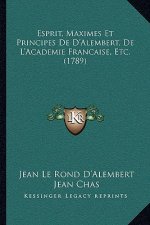 Esprit, Maximes Et Principes De D'Alembert, De L'Academie Francaise, Etc. (1789)