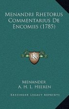 Menandri Rhetorus Commentarius De Encomiis (1785)