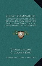 Great Campaigns: A Succinct Account Of The Principal Military Operations Which Have Taken Place In Europe Form 1796 To 1870 (1877)