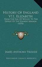 History Of England V11, Elizabeth: From The Fail Of Wolsey To The Defeat Of The Spanish Armada (1870)