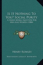 Is It Nothing To You? Social Purity: A Grave Moral Question For Men And Women (1884)