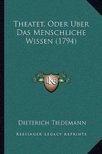 Theatet, Oder Uber Das Menschliche Wissen (1794)
