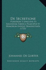 De Secretione: Humorum E Sanguine Ex Soliderum Fabrica Praecipue Et Humorum Indole Demonstrata (1735)