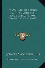 Lexicon Atriale Latino-Latinum, Simplices And Nativas Rerum Nomenclationes (1657)