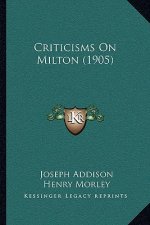 Criticisms On Milton (1905)