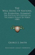 The Well Being Of Nations, Its Essential Element: The Teaching Of Scripture On The Subject Plainly Set Forth (1885)