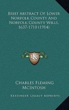 Brief Abstract Of Lower Norfolk County And Norfolk County Wills, 1637-1710 (1914)