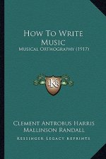 How To Write Music: Musical Orthography (1917)