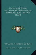Catalogus Rerum Naturalium Varissimarum Hamburgi Junii 30, 1794 (1794)