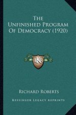 The Unfinished Program Of Democracy (1920)