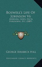 Boswell's Life Of Johnson V6: Addenda, Index, Dicta Philosophi, Etc. (1887)