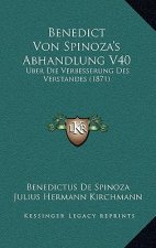 Benedict Von Spinoza's Abhandlung V40: Uber Die Verbesserung Des Verstandes (1871)