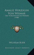 Amalie Herzogin Von Weimar: Das Vorgoethische Weimar (1908)