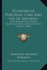 Economical Purchase, Care And Use Of Material: Disciplinary And Moral Questions That Enter Into The Subject (1896)