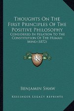 Thoughts On The First Principles Of The Positive Philosophy: Considered In Relation To The Constitution Of The Human Mind (1872)