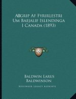 A grip Af Fyrirlestri Um Baejalif Islendinga I Canada (1893)