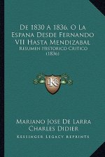 De 1830 A 1836, O La Espana Desde Fernando VII Hasta Mendizabal: Resumen Historico Critico (1836)