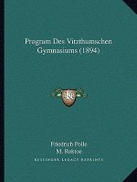 Program Des Vitzthumschen Gymnasiums (1894)