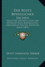 Der Besitz Beweglicher Sachen: Nach Der Zweiten Lesung Des Entwurfs Eines Burgerlichen Gesetzbuchs Fur Das Deutsche Reich (1895)