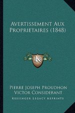 Avertissement Aux Proprietaires (1848)