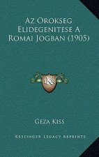 Az Orokseg Elidegenitese A Romai Jogban (1905)