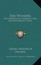 Das Wunder: Seine Bedeutung, Wahrheit Und Nothwendigkeit (1874)