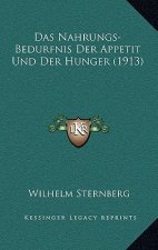 Das Nahrungs-Bedurfnis Der Appetit Und Der Hunger (1913)