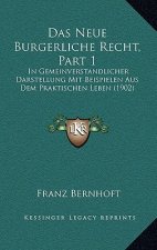 Das Neue Burgerliche Recht, Part 1: In Gemeinverstandlicher Darstellung Mit Beispielen Aus Dem Praktischen Leben (1902)