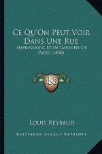 Ce Qu'On Peut Voir Dans Une Rue: Impressions D'Un Gardien De Paris (1858)