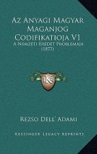 Az Anyagi Magyar Maganjog Codifikatioja V1: A Nemzeti Eredet Problemaja (1877)