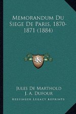 Memorandum Du Siege De Paris, 1870-1871 (1884)