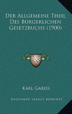 Der Allgemeine Theil Des Burgerlichen Gesetzbuchs (1900)