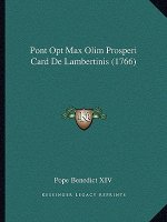 Pont Opt Max Olim Prosperi Card De Lambertinis (1766)