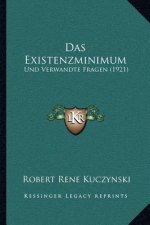 Das Existenzminimum: Und Verwandte Fragen (1921)