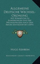 Allgemeine Deutsche Wechsel-Ordnung: Mit Kommentar in Anmerkungen Und Der Wechselprozess Nach Den Reichs-Justizgesetzen (1891)