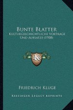 Bunte Blatter: Kulturgeschichtliche Vortrage Und Aufsatze (1908)