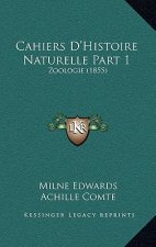 Cahiers D'Histoire Naturelle Part 1: Zoologie (1855)
