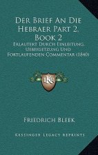 Der Brief An Die Hebraer Part 2, Book 2: Erlautert Durch Einleitung, Uebersetzung Und Fortlaufenden Commentar (1840)