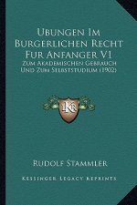 Ubungen Im Burgerlichen Recht Fur Anfanger V1: Zum Akademischen Gebrauch Und Zum Selbststudium (1902)