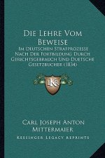 Die Lehre Vom Beweise: Im Deutschen Strafprozesse Nach Der Fortbildung Durch Gerichtsgebrauch Und Duetsche Gesetzbucher (1834)